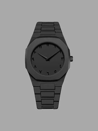 Arabic Aura watch black